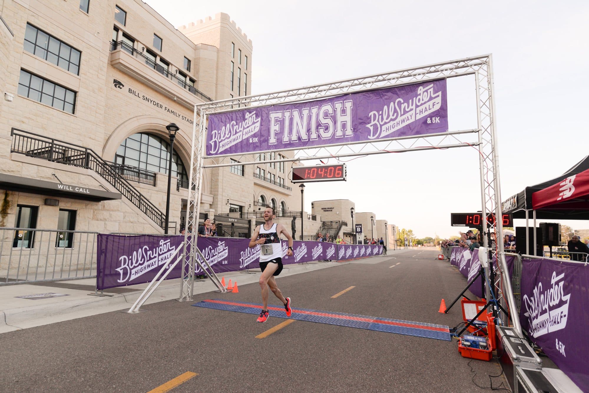 Red Dirt crew working a finish line